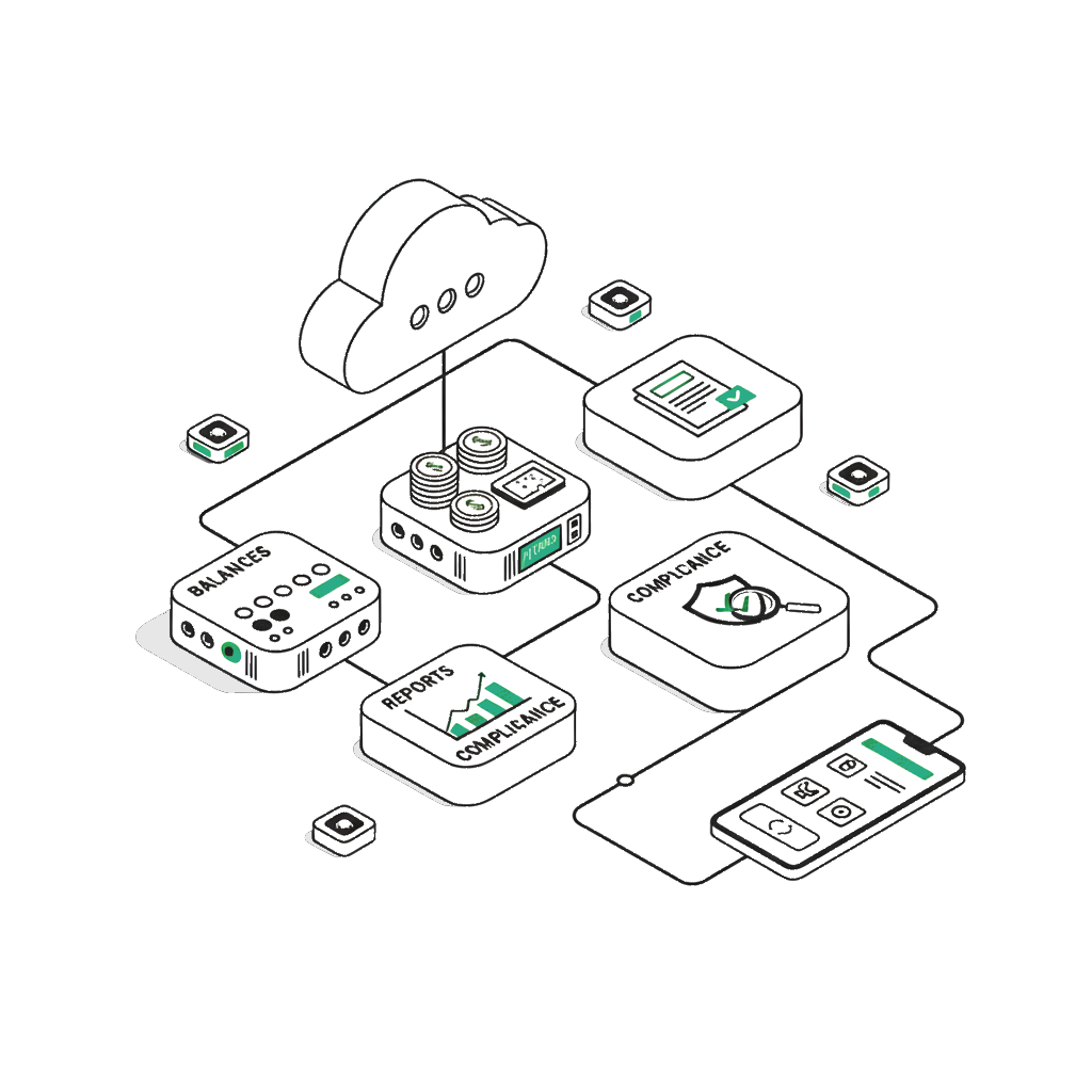 Contas digitais com infraestrutura completa